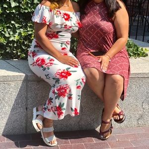 A white dress with flowers